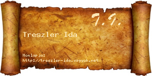 Treszler Ida névjegykártya